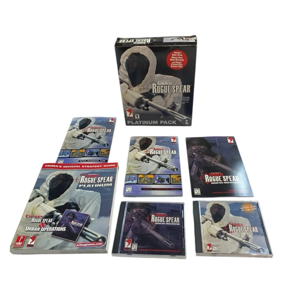 Tom Clancy Rainbow Six Rogue Spear Platinum Pack PC Big Box 1999 Red Storm Games